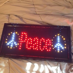 Peace light up sign
